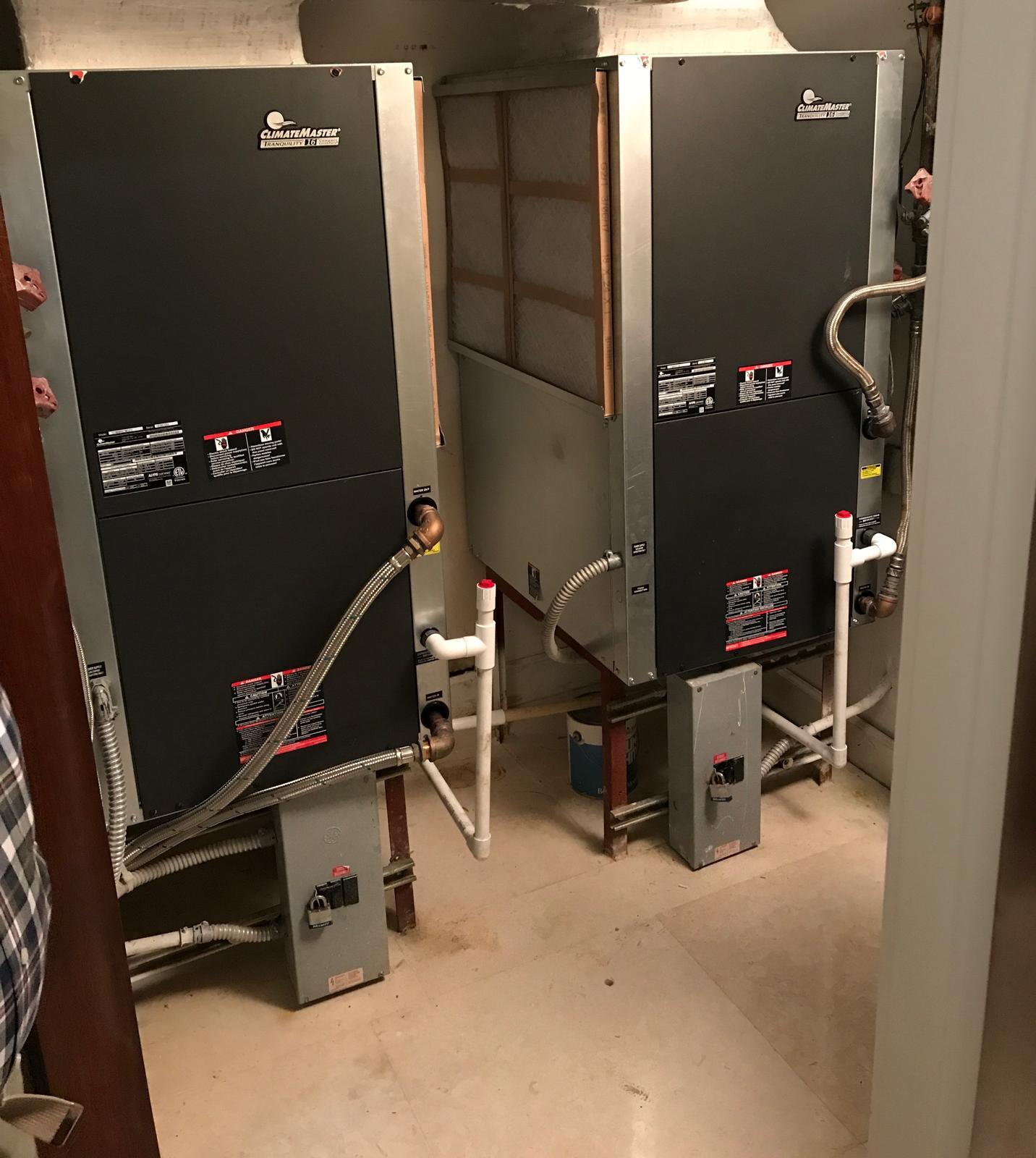 Dual air handler installation