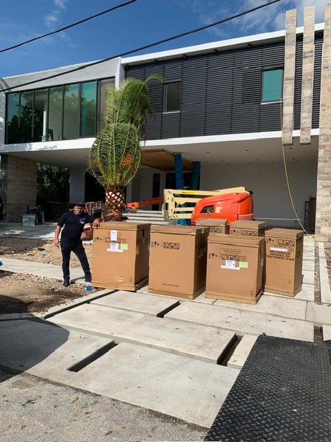 HVAC equipment delivery and installation preparation