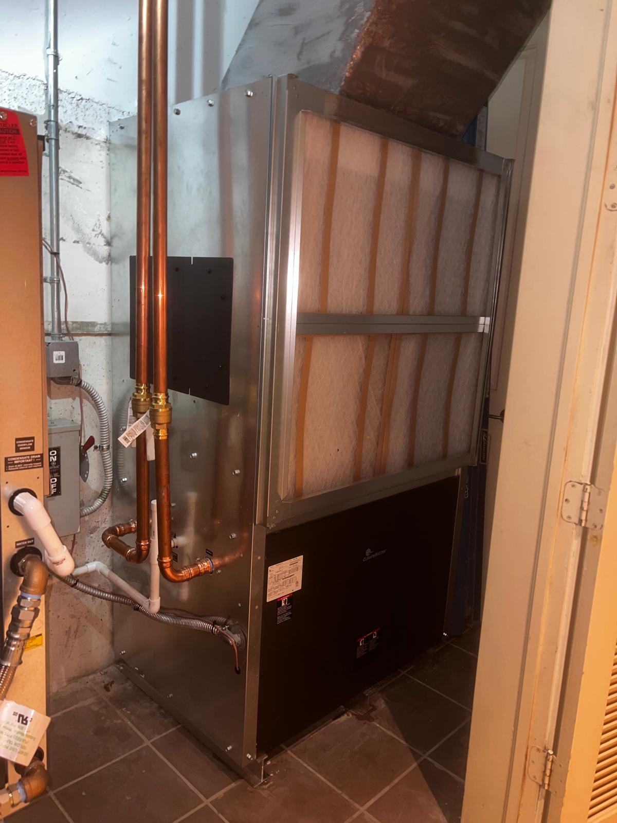 Indoor air handler installation