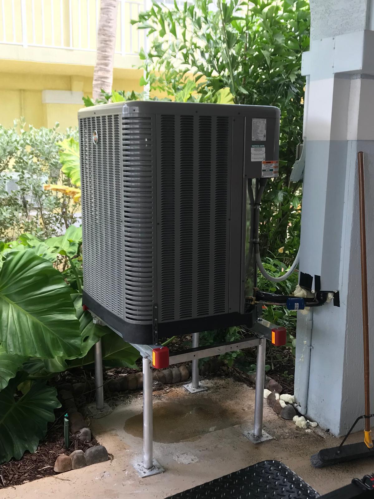 Residential AC condenser installation